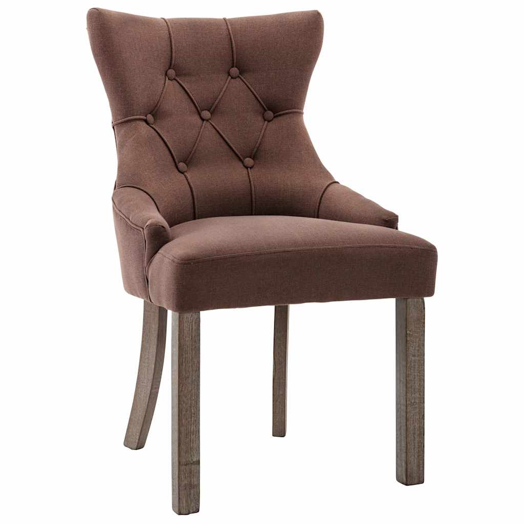 vidaXL Eetkamerstoelen 2 st stof zwart