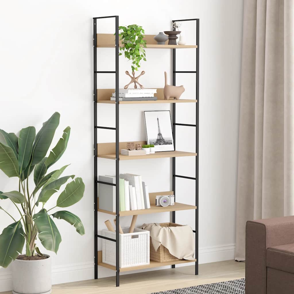 vidaXL Boekenkast met 3 schappen 60x27,6x90,5 cm bewerkt hout zwart