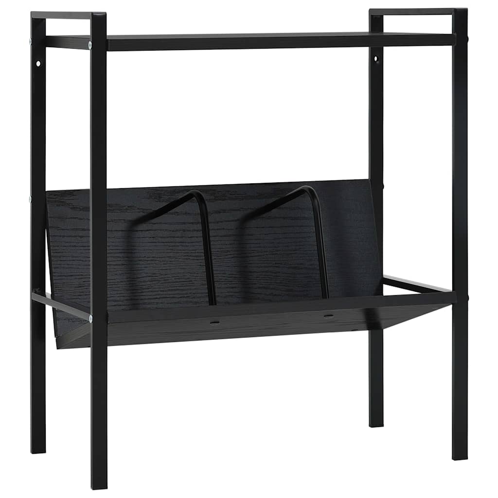 vidaXL Bookcase with 2 shelves 52x28x59 cm engineered wood black
