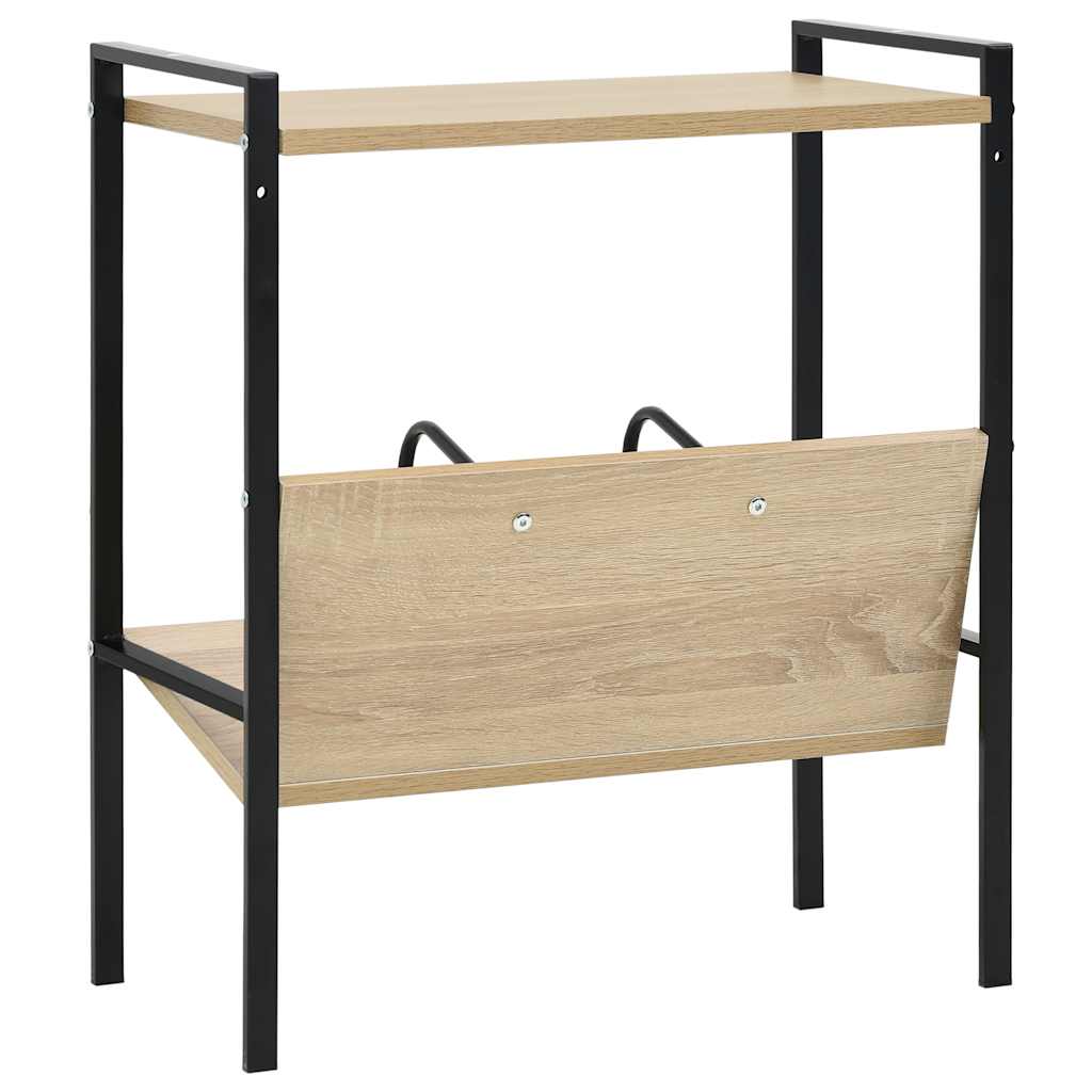 vidaXL Bookcase with 2 shelves 52x28x59 cm engineered wood black