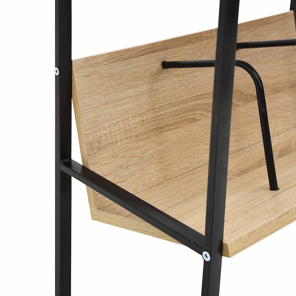 vidaXL Bookcase with 2 shelves 52x28x59 cm engineered wood black