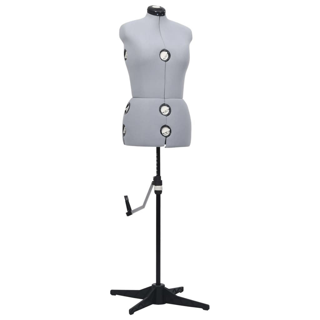 vidaXL Mannequin Adjustable Female Size 33-40 S Grey
