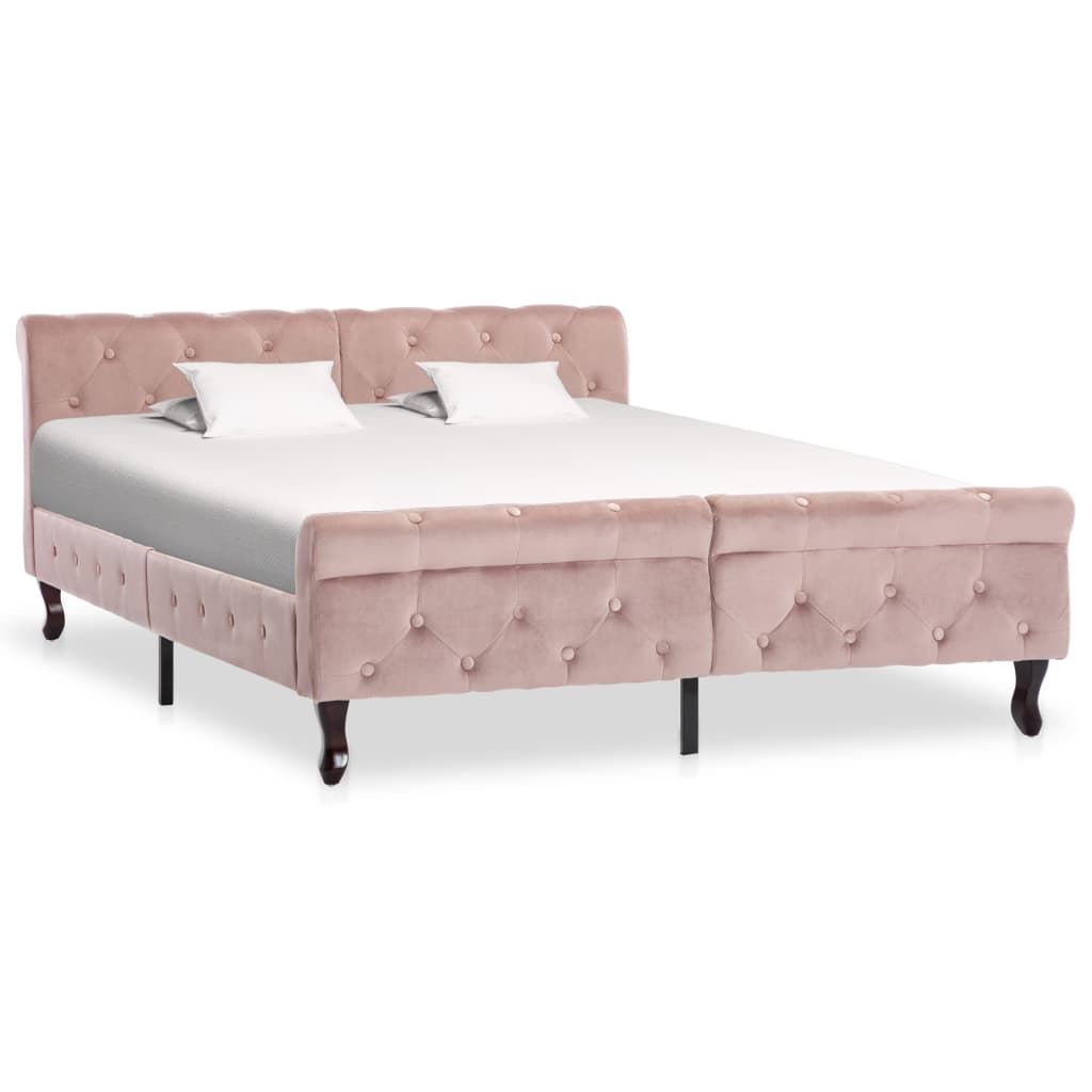 vidaXL Bed Frame velvet black 90x200 cm