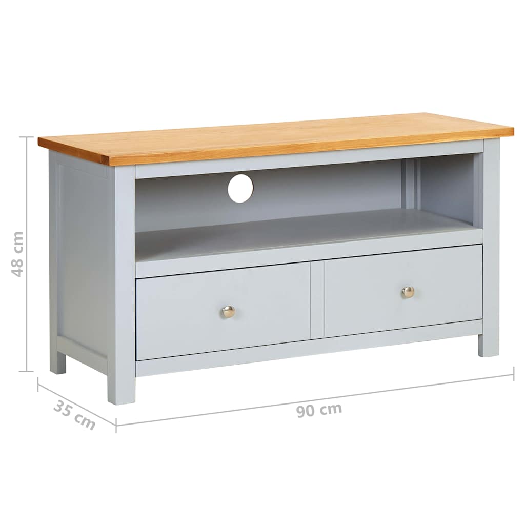 vidaXL Tv-meubel 120x35x48 cm massief eikenhout
