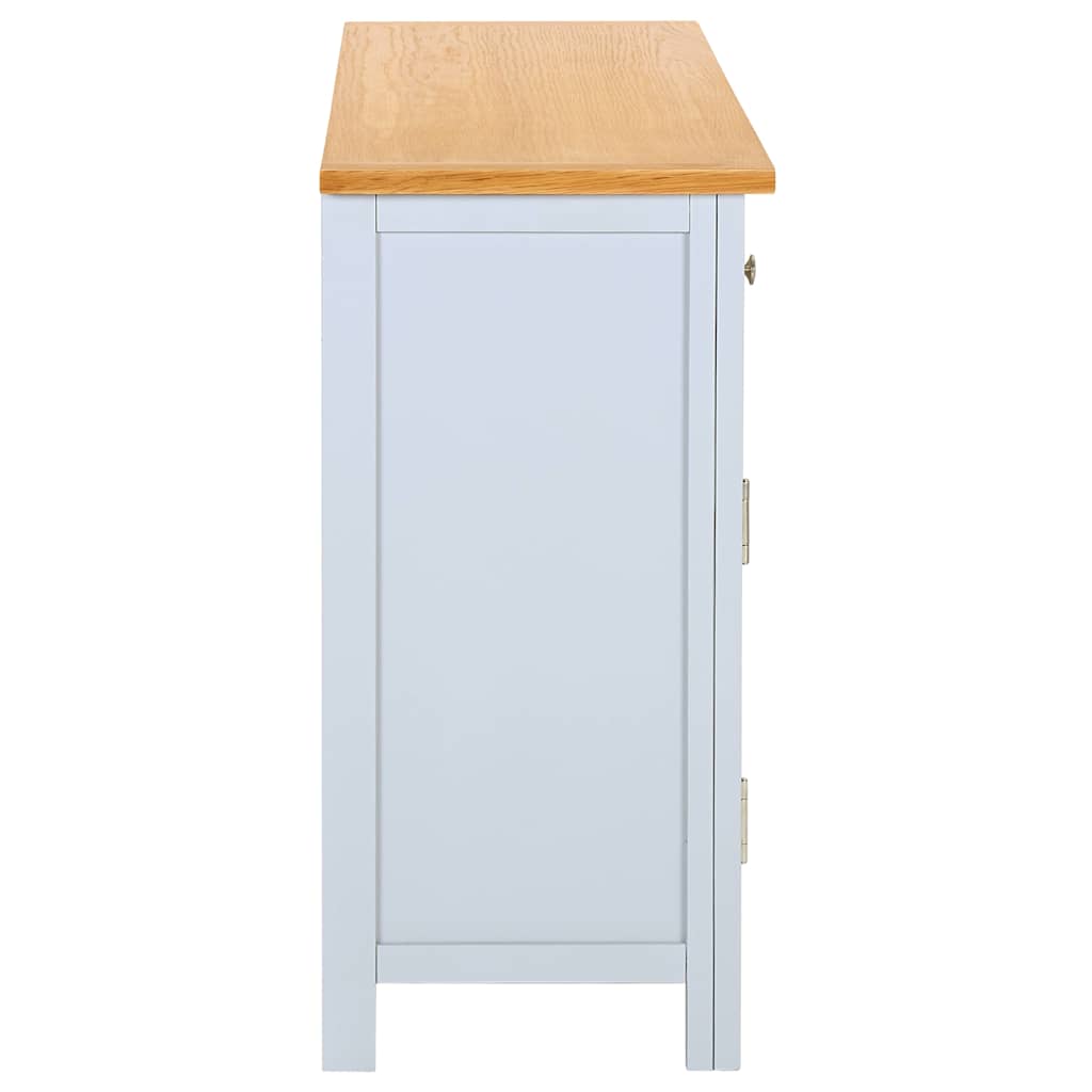 vidaXL Dressoir 110x33,5x70 cm massief eikenhout