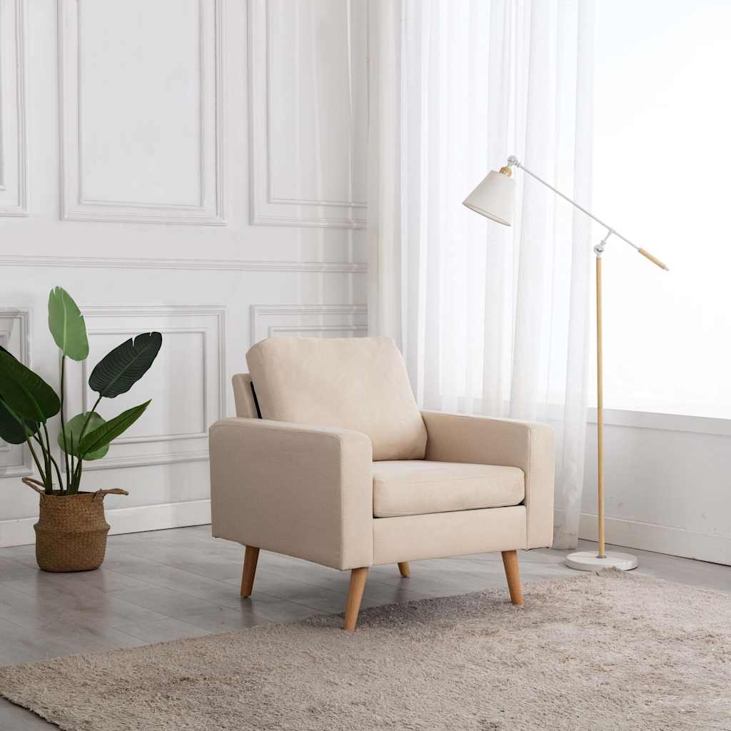 vidaXL Fauteuil stof lichtgrijs