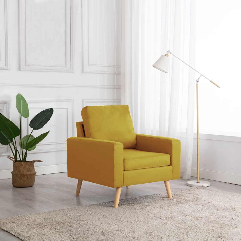 vidaXL Fauteuil stof lichtgrijs