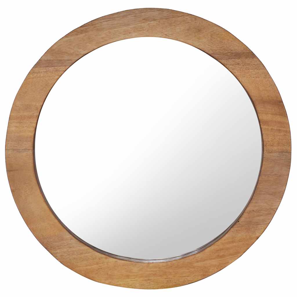 vidaXL Wall Mirror round 40 cm teak