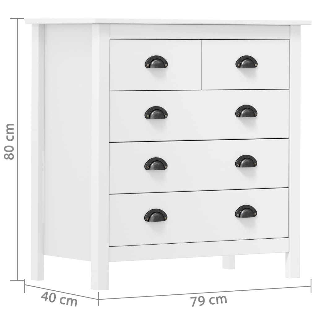 vidaXL Dressoir Hill 46x35x80 cm massief grenenhout