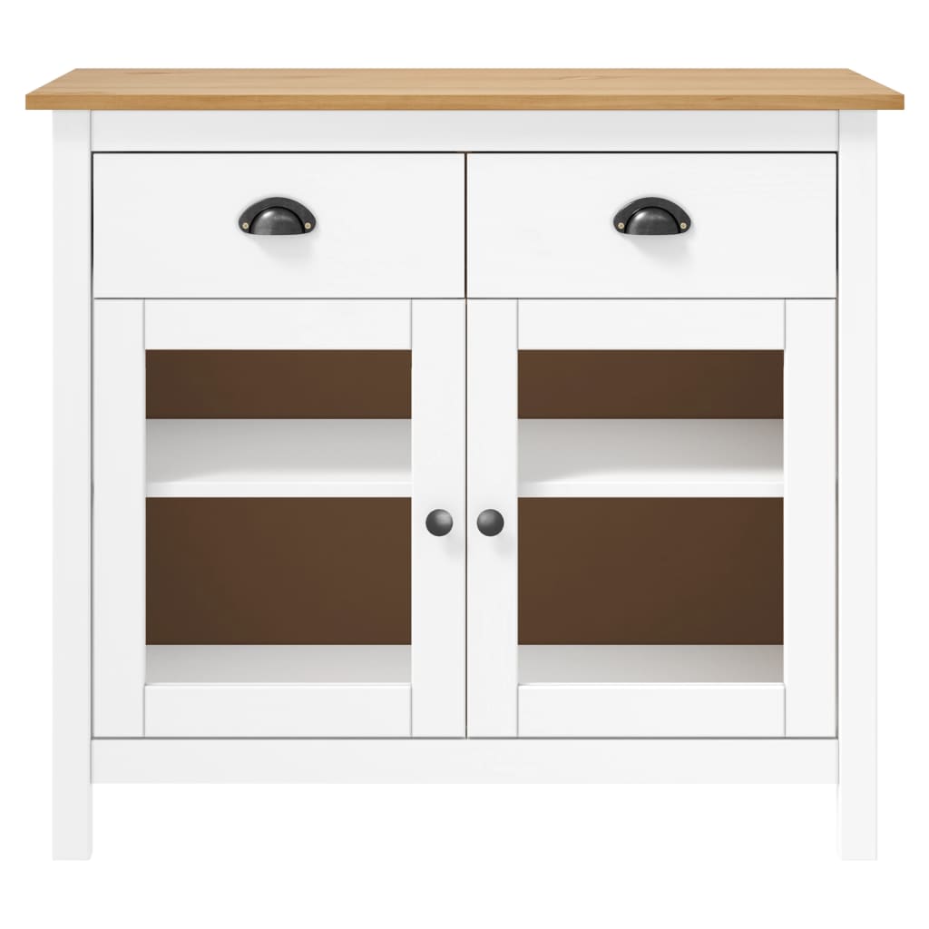 vidaXL Sideboard Hill Range 90x40x80 cm Solid Pine Wood Grey