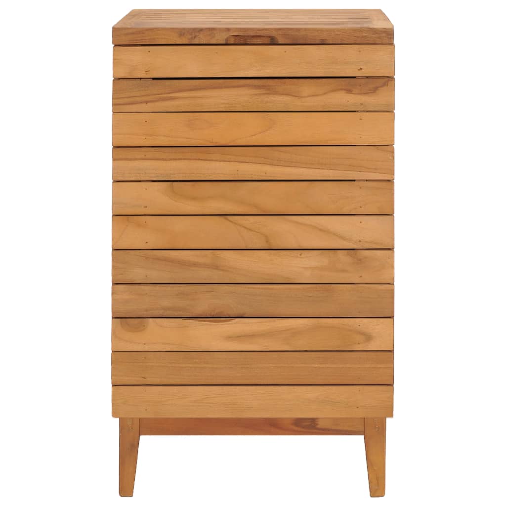 vidaXL Laundry Basket 40x30x45 cm Solid Teak Wood