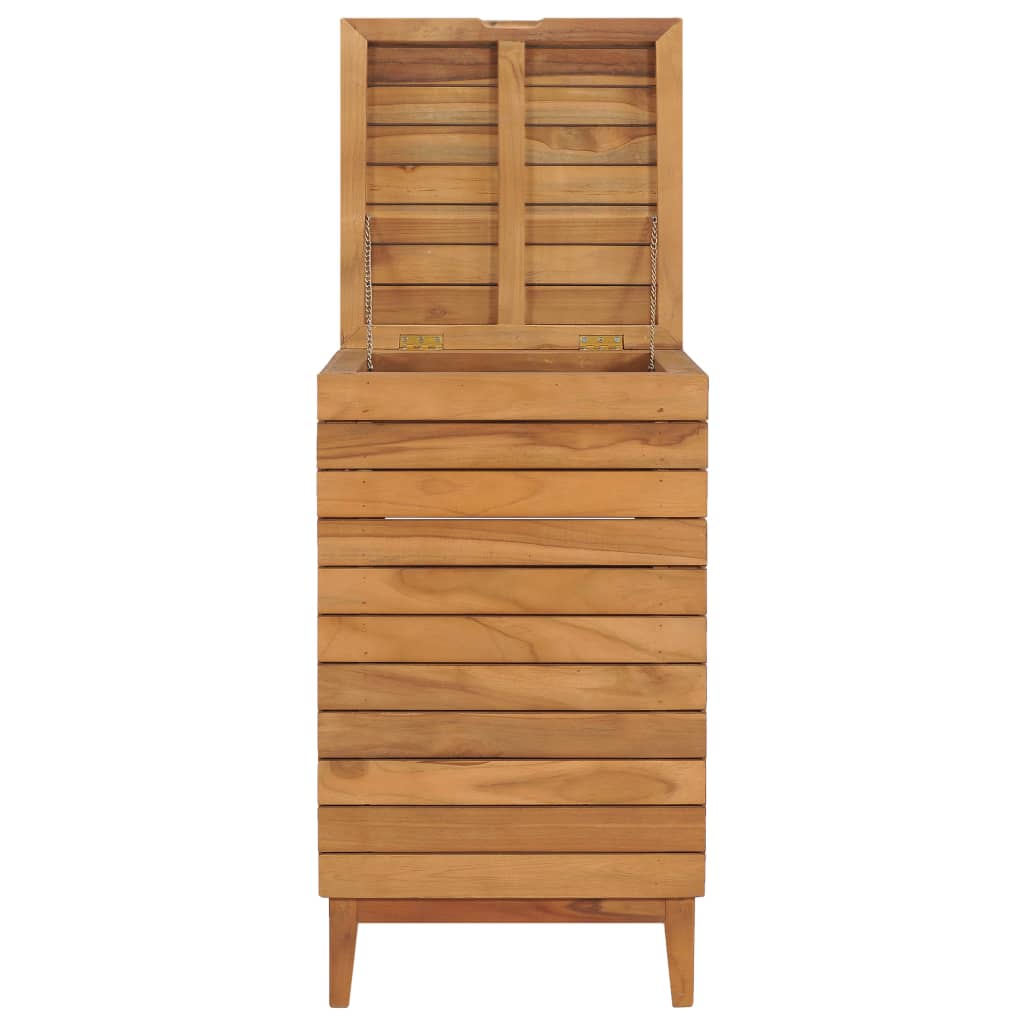 vidaXL Laundry Basket 40x30x45 cm Solid Teak Wood