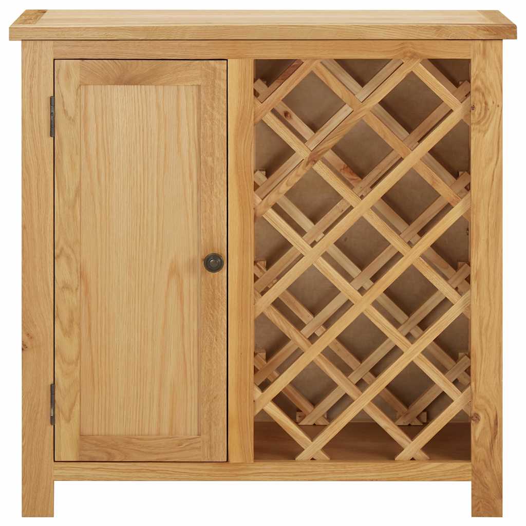vidaXL Wijnkast voor 11 flessen 80x32x80 cm massief eikenhout