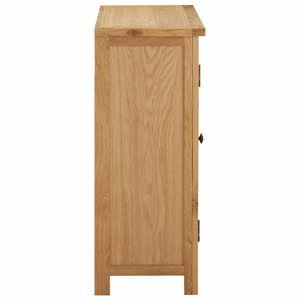 vidaXL Wijnkast voor 11 flessen 80x32x80 cm massief eikenhout