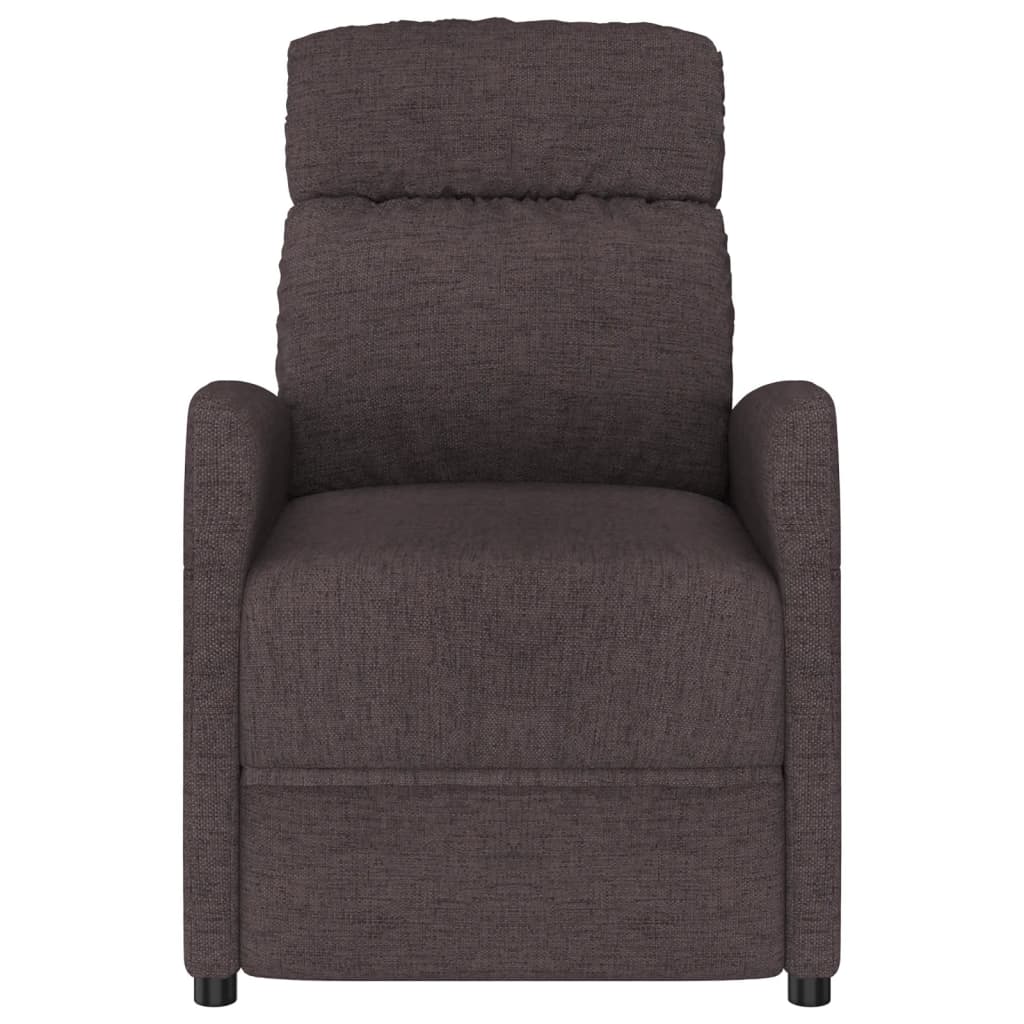 vidaXL Massagestoel stof donkerbruin