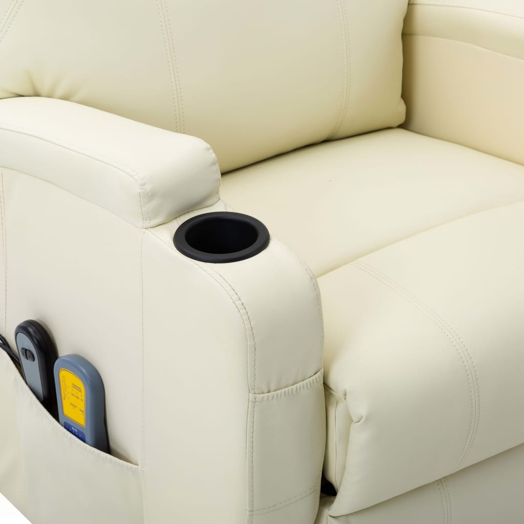 vidaXL Standing Massage Chair Artificial Leather Black