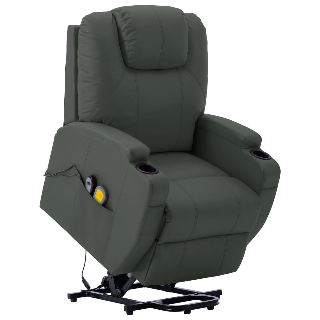 vidaXL Standing Massage Chair Artificial Leather Black