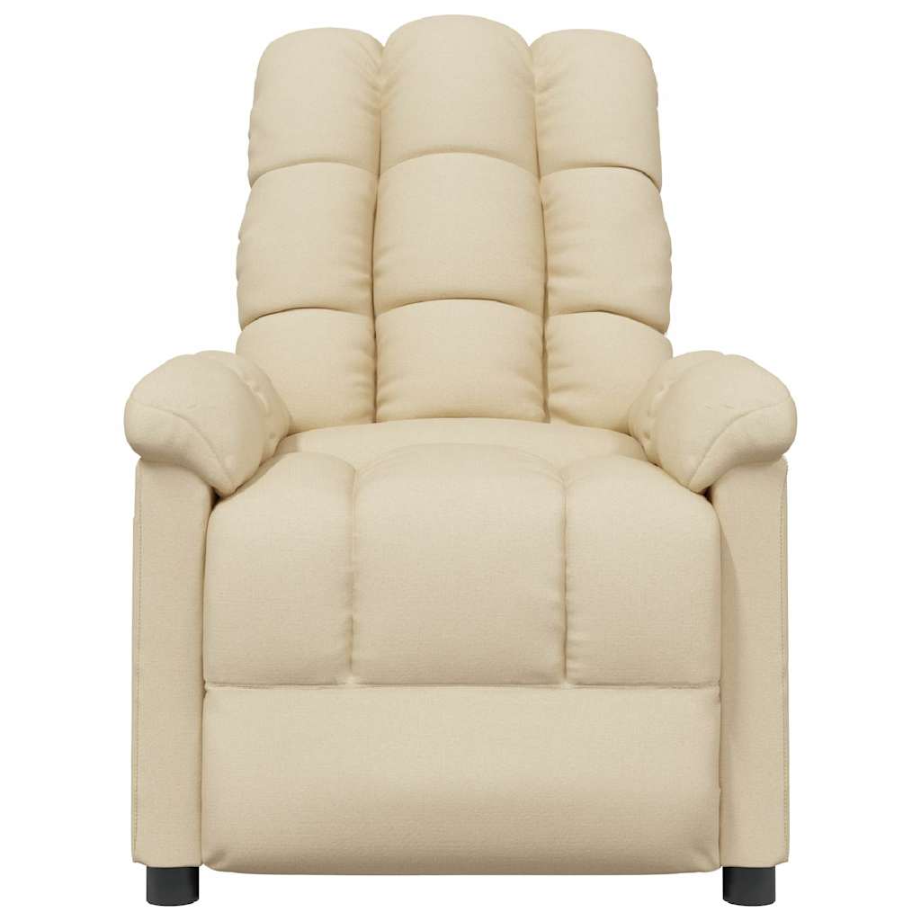 vidaXL Massagestoel stof lichtgrijs