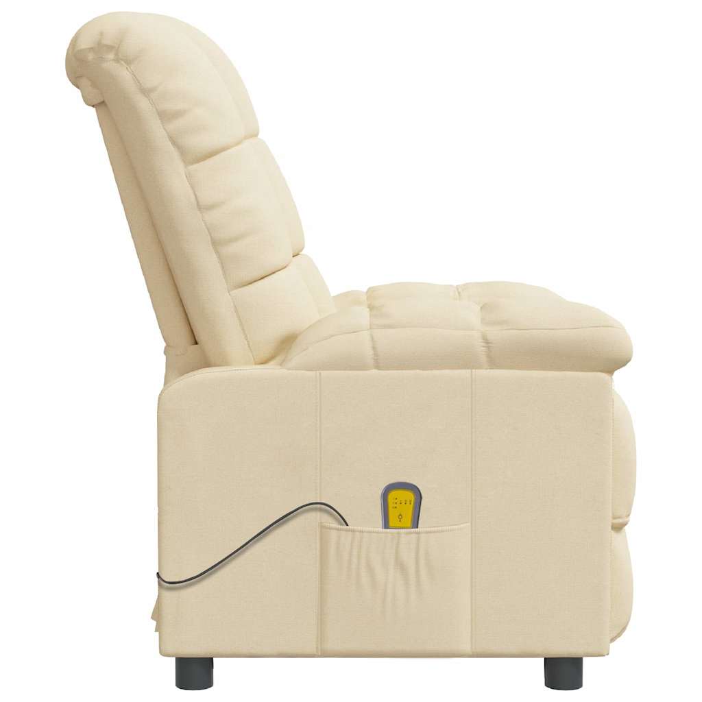 vidaXL Massagestoel stof lichtgrijs
