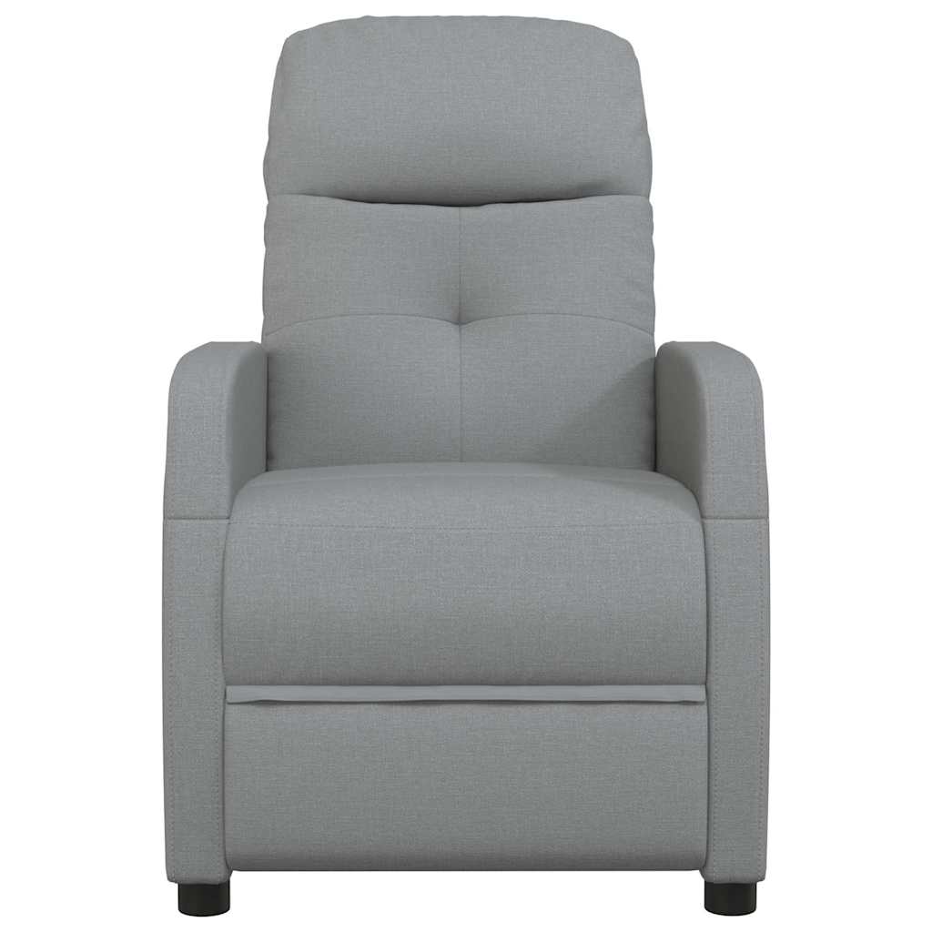 vidaXL Massagestoel stof lichtgrijs