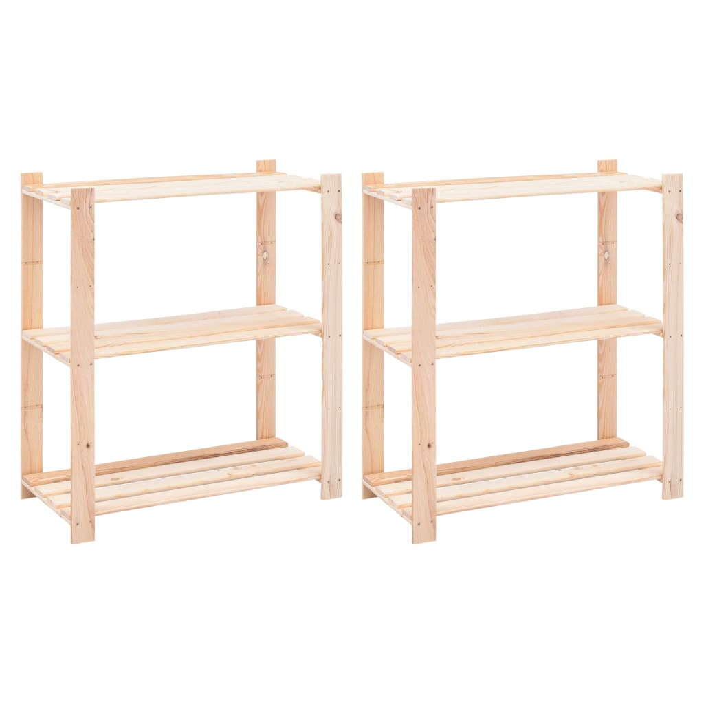 vidaXL Opbergrek 3-laags 80x38x90 cm massief grenenhout 150 kg