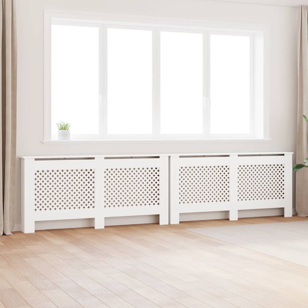 vidaXL Radiatorombouw 112x19x81,5 cm MDF wit