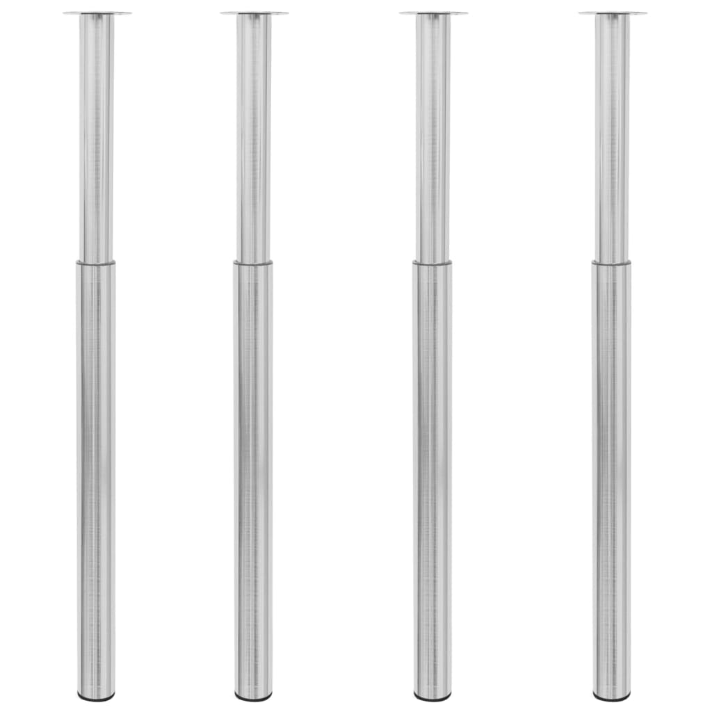 vidaXL Tafelpoten telescopisch 710-1100 mm chroom 2 st