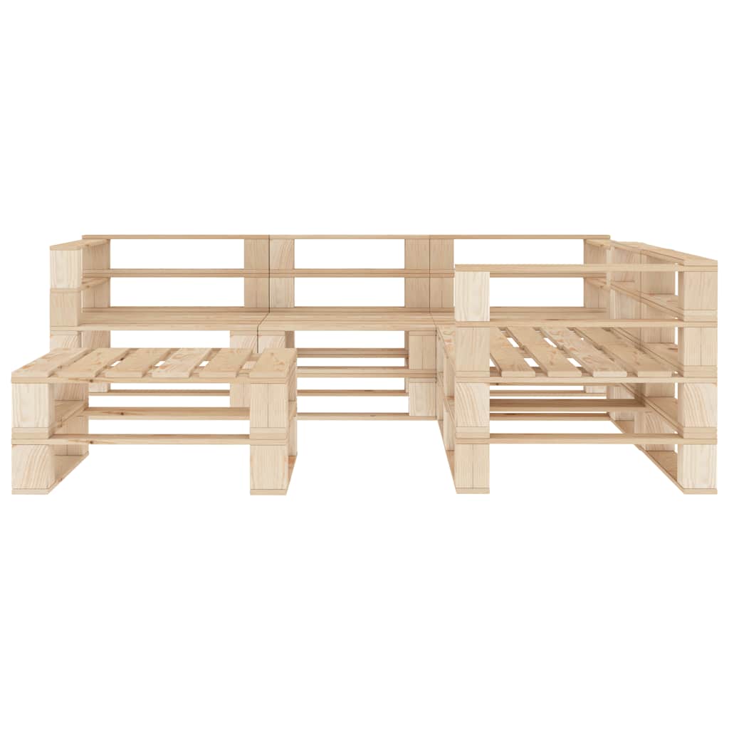 vidaXL 6-delige Loungeset pallet hout