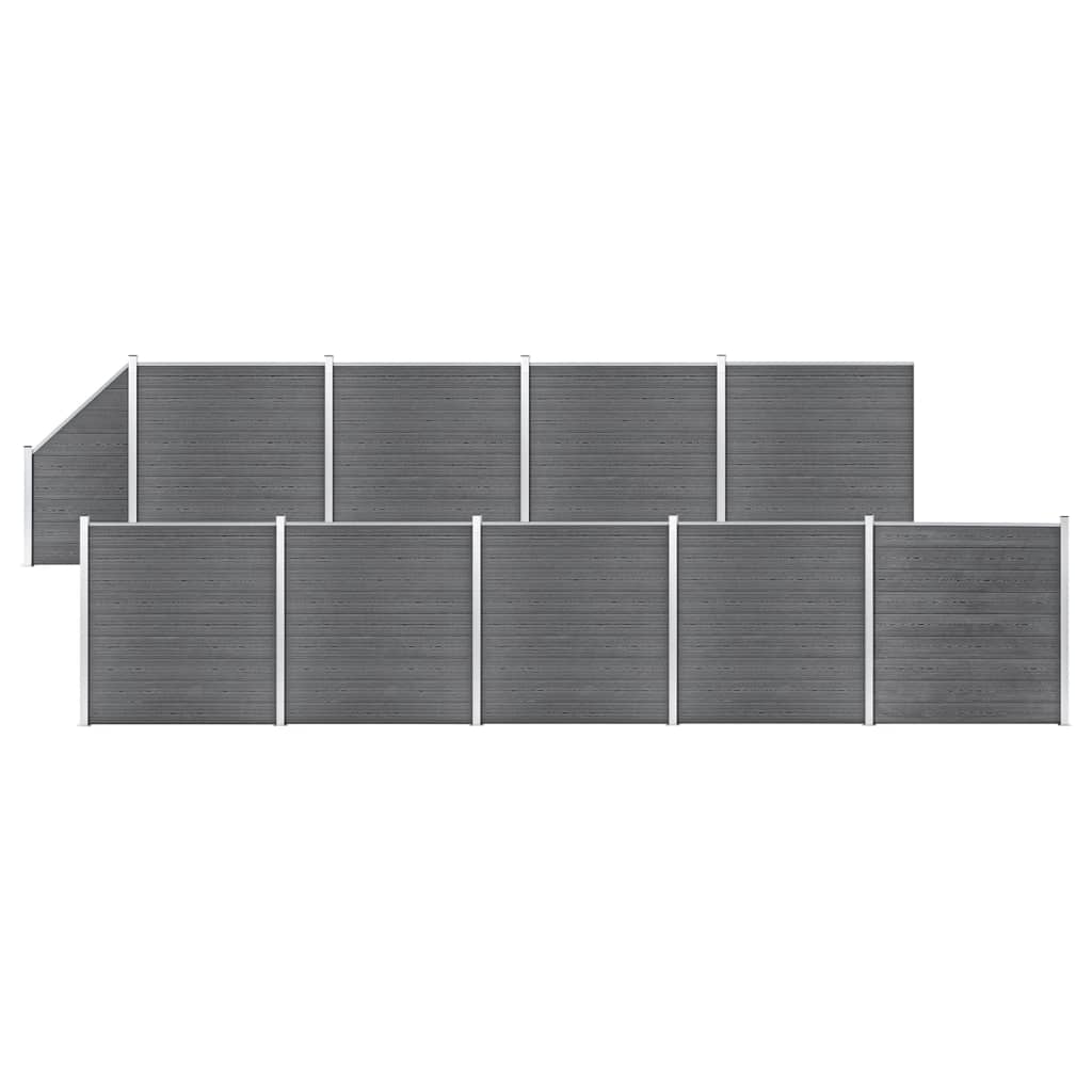 vidaXL Fence Panel 180x186 cm HKC black