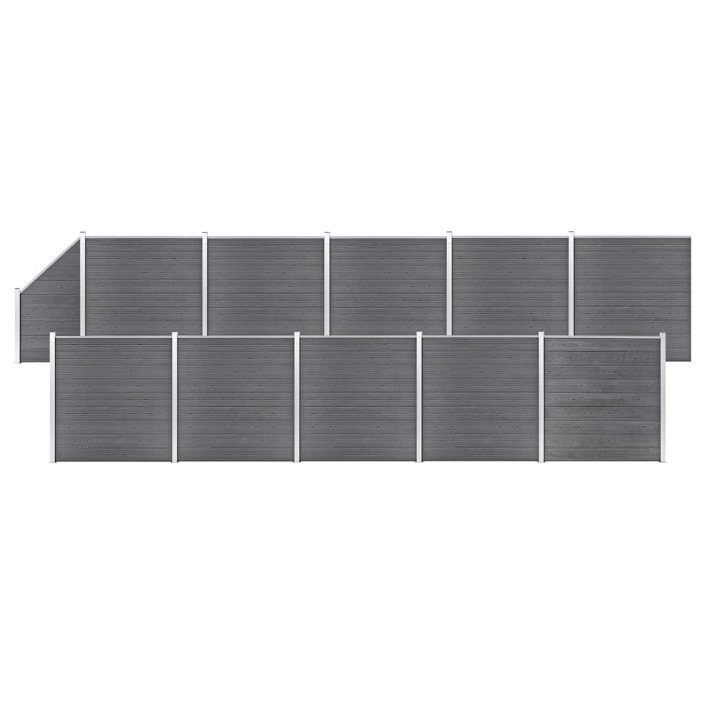 vidaXL Fence Panel 180x186 cm HKC black