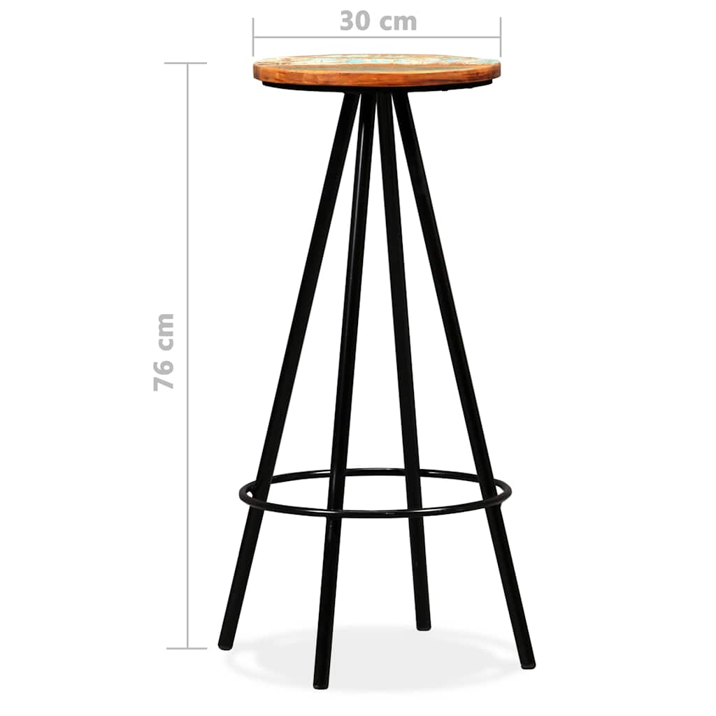 vidaXL 9-delige Barset massief acaciahout en massief gerecycled hout