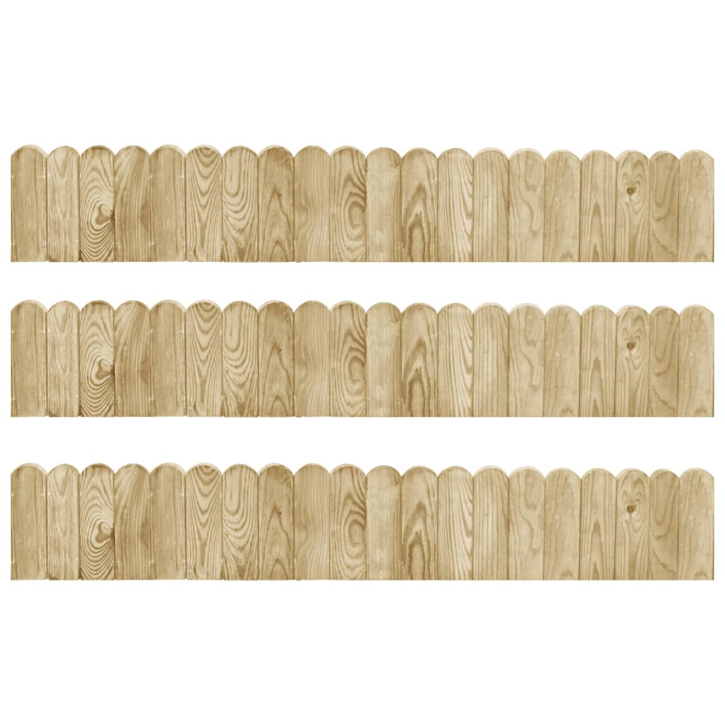 vidaXL Lawn Edging 2 pcs 120 cm Impregnated Pinewood