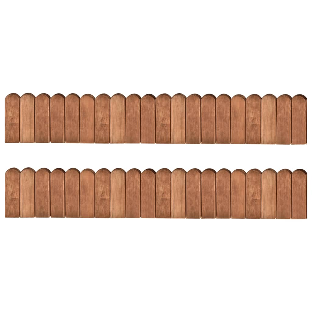 vidaXL Lawn Edging 2 pcs 120 cm Impregnated Pinewood