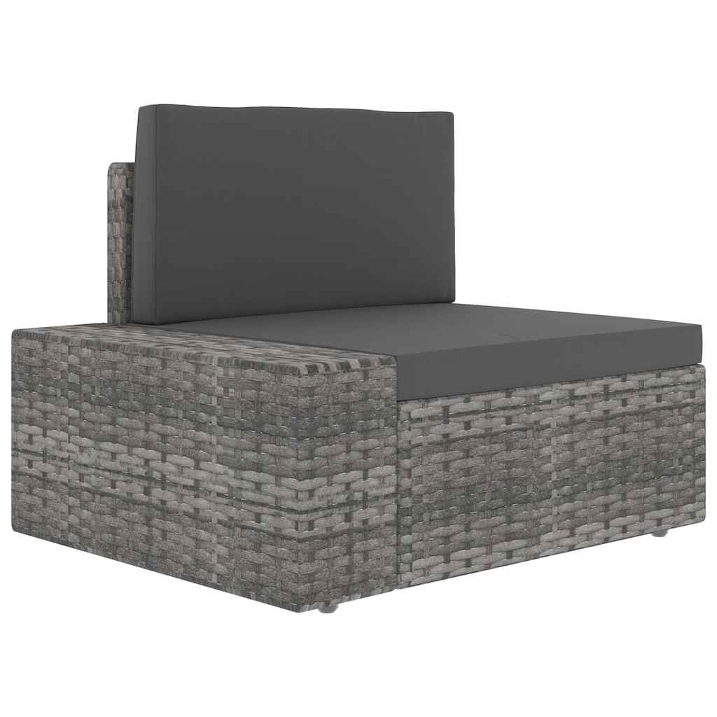 vidaXL 10-delige Loungeset poly rattan bruin