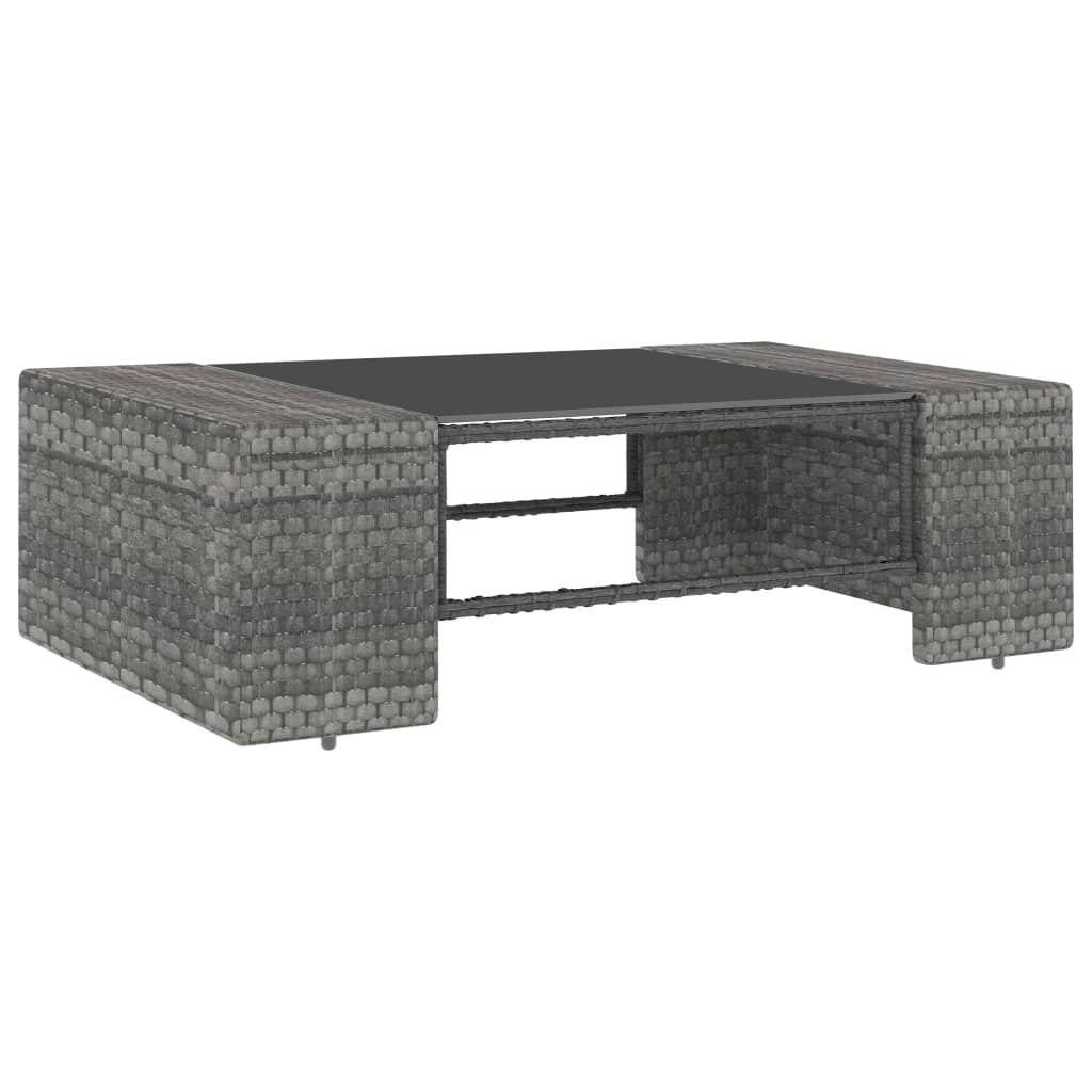 vidaXL 10-delige Loungeset poly rattan bruin