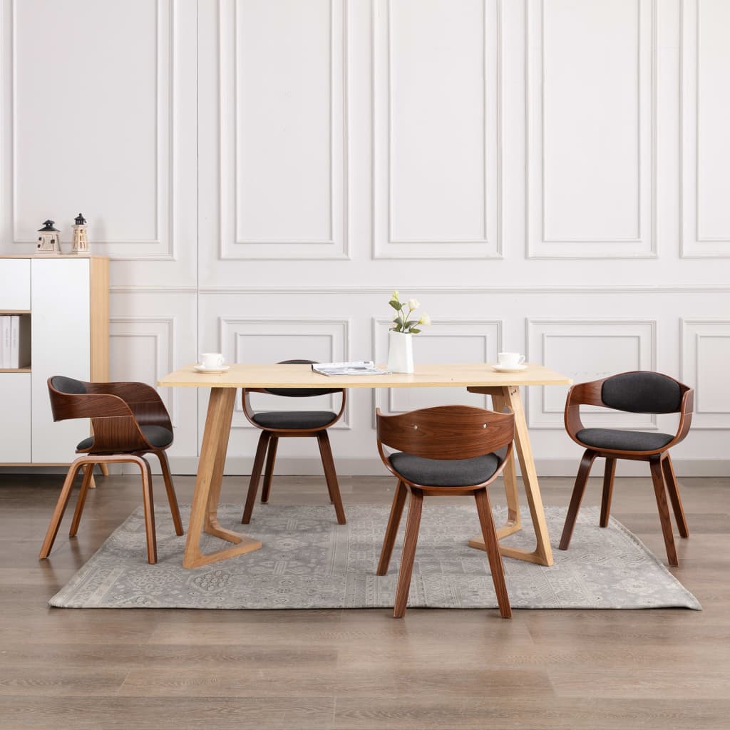 vidaXL Eetkamerstoelen 2 st gebogen hout en kunstleer