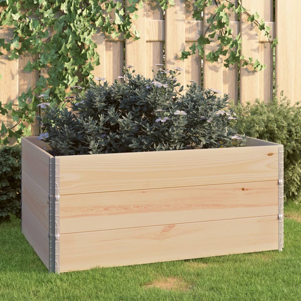 vidaXL 3 st Plantenbakken verhoogd 100x150 cm massief grenenhout