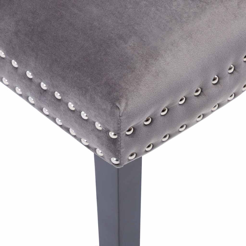 vidaXL Eetkamerstoelen 2 st fluweel grijs