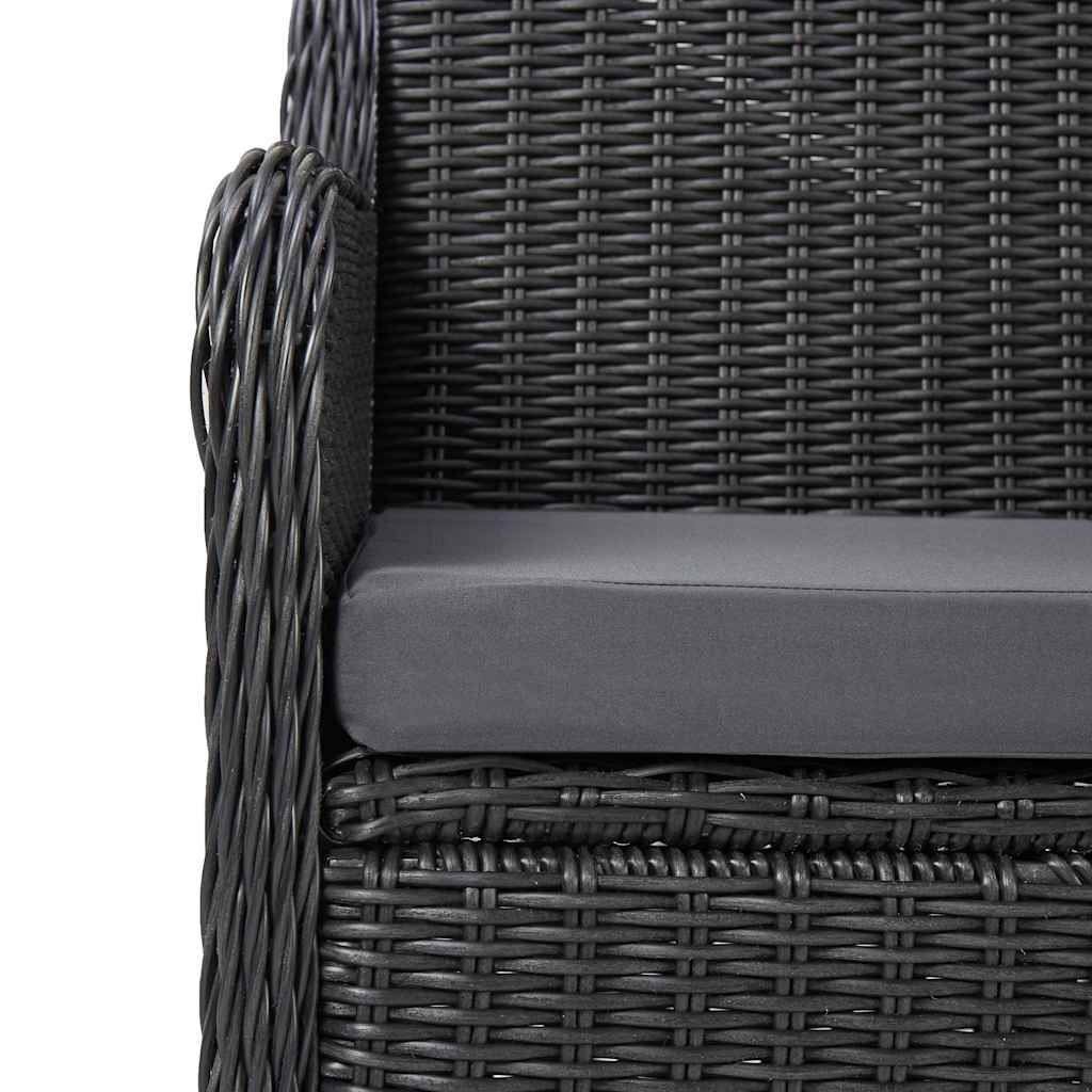 vidaXL 9-piece Garden Dining Set poly rattan brown