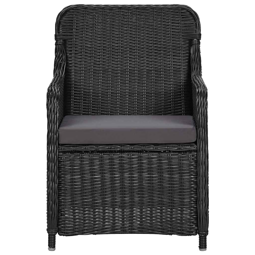 vidaXL 9-piece Garden Dining Set poly rattan brown