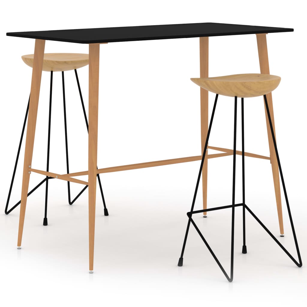 vidaXL 3-Piece Bar Set White