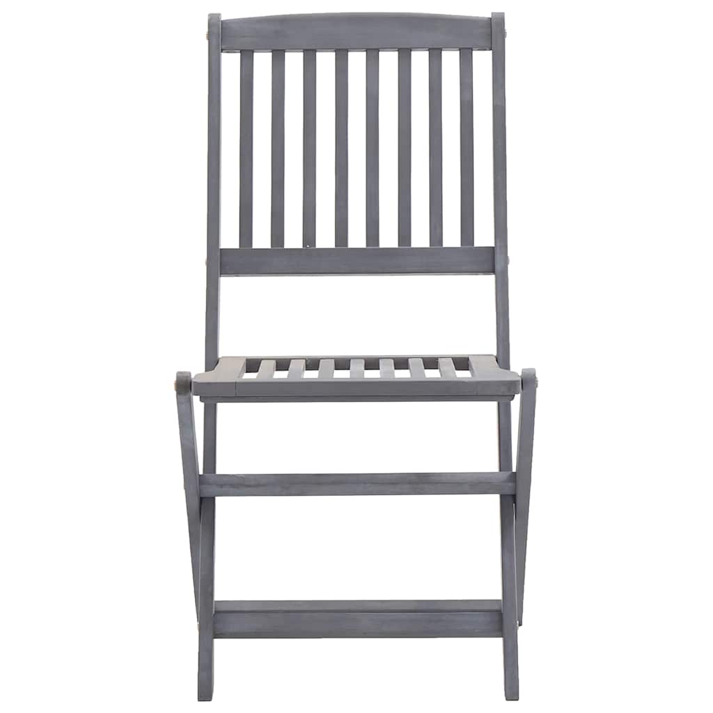 vidaXL 7-piece Garden Dining Set Solid Acacia Wood Grey