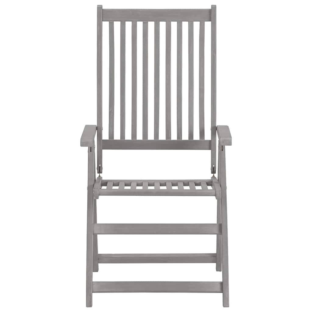 vidaXL 5-delige tuinset (150-200)x100cm massief acaciahout grijs