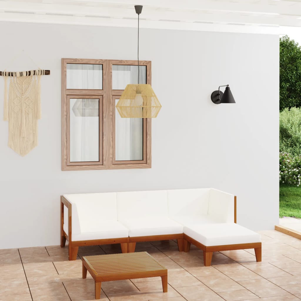 vidaXL 7-Piece Lounge Set with Cushions Solid Acacia Wood