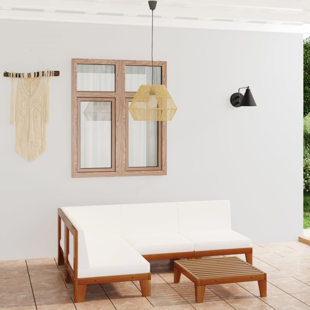vidaXL 7-Piece Lounge Set with Cushions Solid Acacia Wood