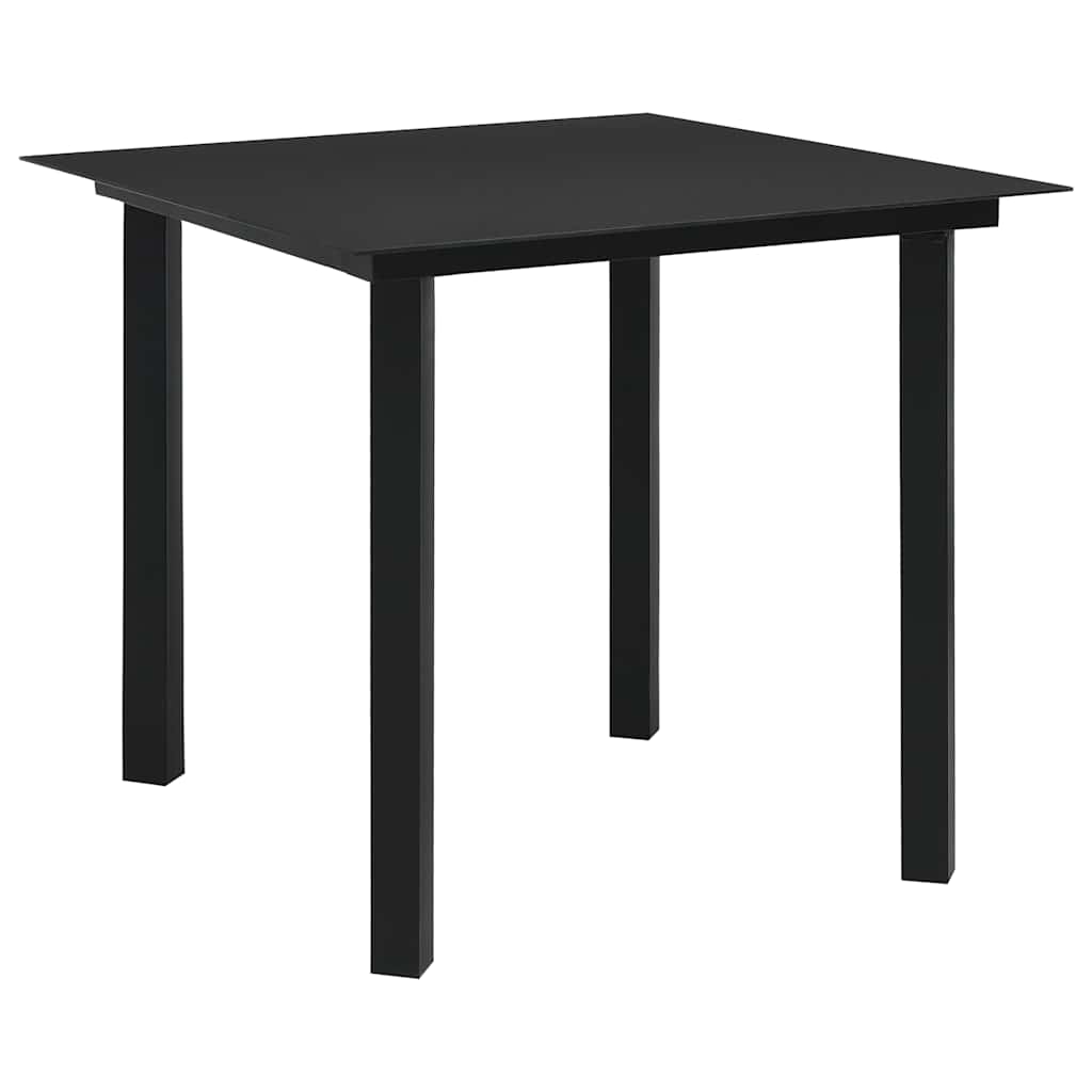 vidaXL 5-delige Tuinset PVC-rattan zwart