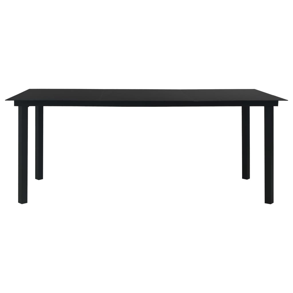 vidaXL 9-delige Tuinset PVC-rattan zwart