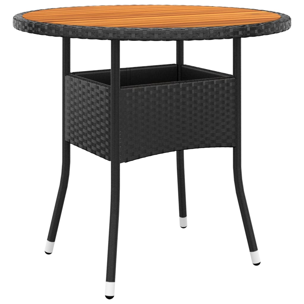 vidaXL 3-Piece Poly Rattan Bistro Set Grey
