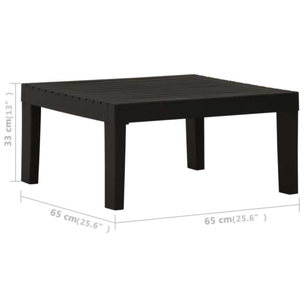 vidaXL 4-delige Loungeset met kussens kunststof wit