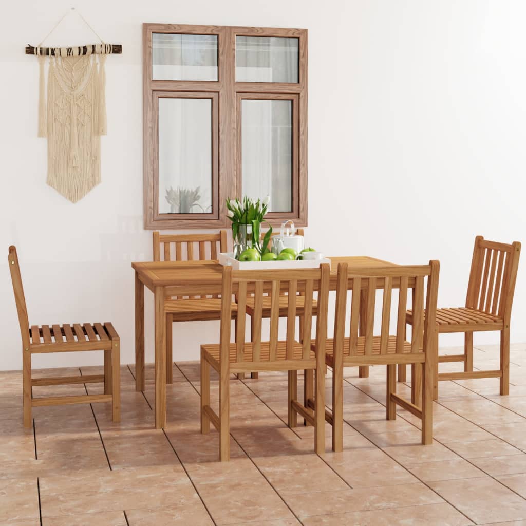 vidaXL 5-piece Garden Dining Set 150x90 cm Solid Teak Wood